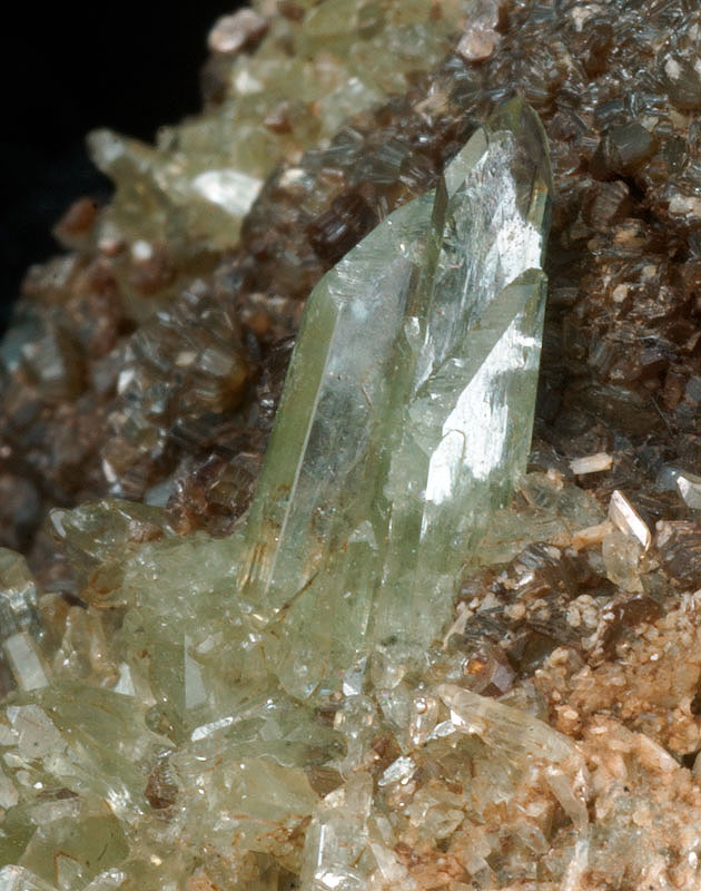 Diopside, Clinochlore - Ala valley, Piedmont, Italy