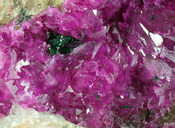 Calcite var Cobaltoan Calcite and Kolvezite - Tenke mine, Tenke-Fungurume area, Luabala, Democratic Rep. of Congo