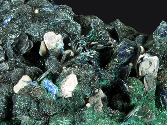 Azurite and Malachite - Oum Sisi, Alnif, Mekn�s-Tafilalet Region, Morocco