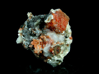 Serandite, Polylithionite, Analcime, Aegirine - Poudrette quarry - Mont Saint-Hilaire, La Vall�e-du-Richelieu RCM, Mont�r�gie, Qu�bec, Canada
