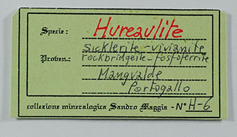 Hureaulite, sicklerite, vivianite, rockbridgeite and phosphoferrite - Mangualde - Viseu - Portugal