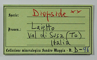 Diopside and grossular/hessonite garnet - Alpe delle Frasse - Lajetto - Condove - Torino prov. - Piedmont - Italy