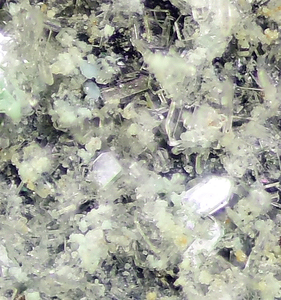 Lanthanite-(Ce) - Britannia Mine, Beddgelert, Gwynedd, Wales, UK (TL)